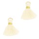 Quaste Ibiza Style 1.5cm Gold-off white